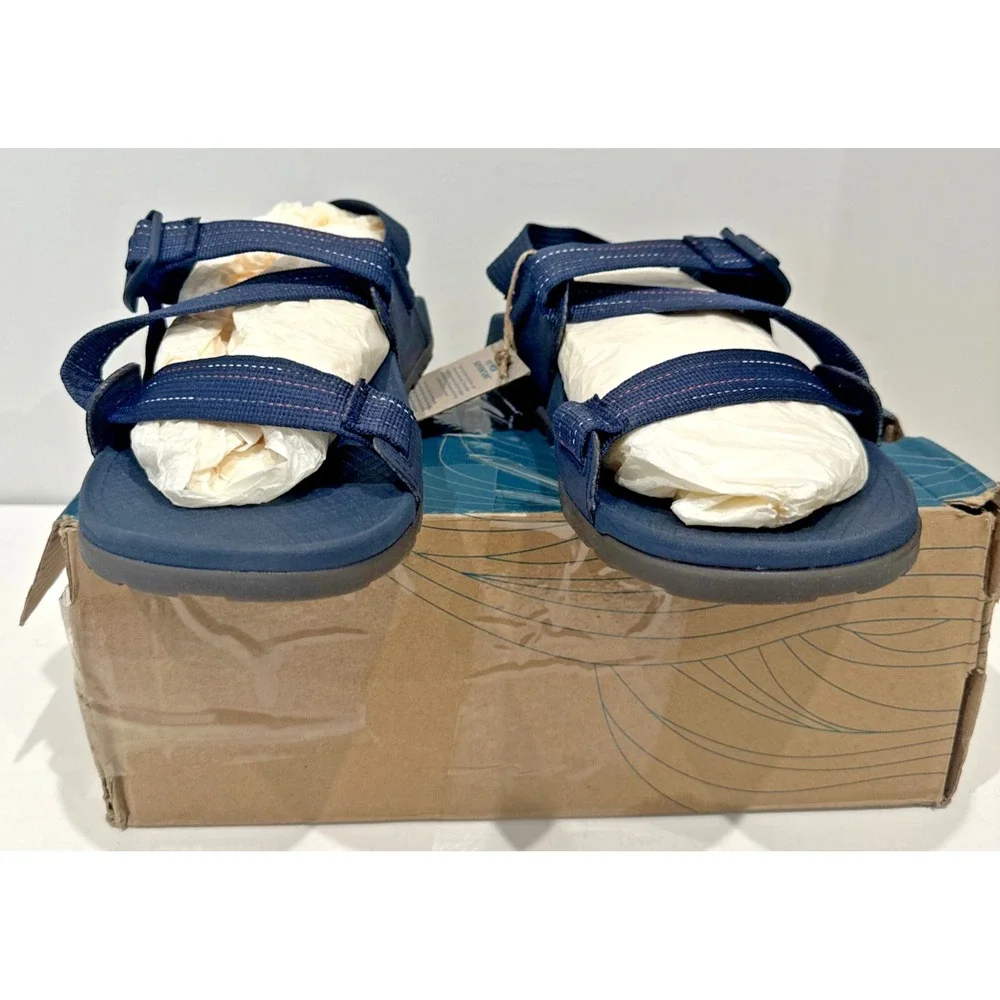 Chaco Men Size 8/ EU 41 Lowdown Strappy Sandal Navy Outdoor